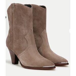 NWOT: Veronica Beard Cody Suede Western Bootie